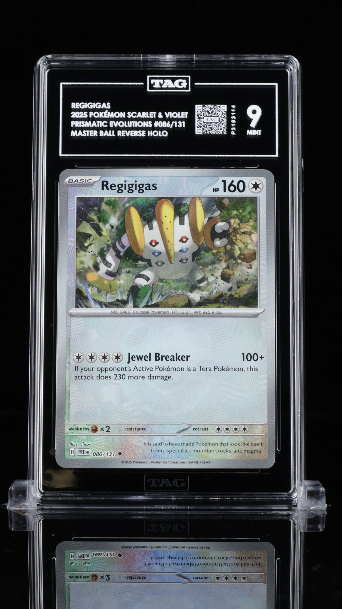 TAG 9 REGIGIGAS (Masterball) 2025 SCARLET & VIOLET #086/131